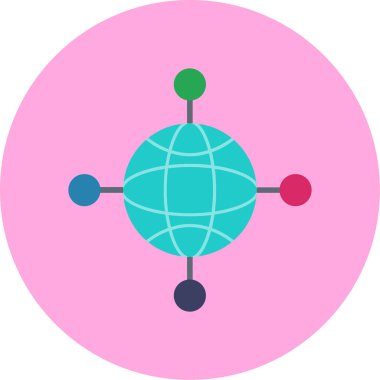 dünya simgesi, vektör illüstrasyonu