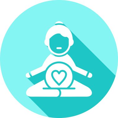 Kalbi olan bir kadının vektör çizimi