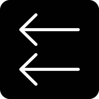 ok ana hatlar biçiminde simge aşağı