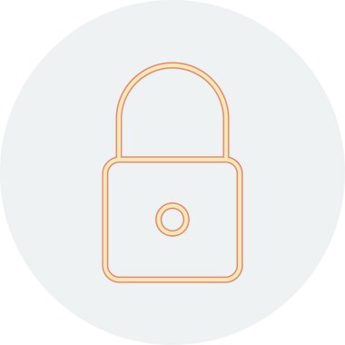 Kilit. Web simgesi basit illüstrasyon