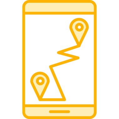 konum haritası gezinme simgesi Doldurulmuş dış hat biçimi