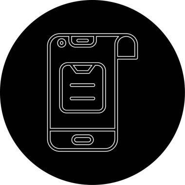 Cep telefonu simgesinin vektör illüstrasyonu