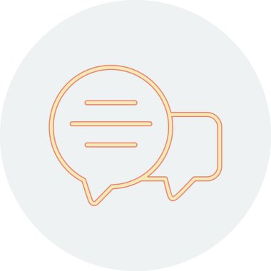 Sohbet simgesi vektör illüstrasyonu