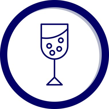 - Şampanya. Web simgesi basit illüstrasyon