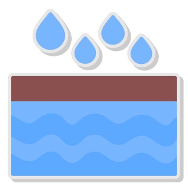 Su bırakma simgesinin vektör illüstrasyonu