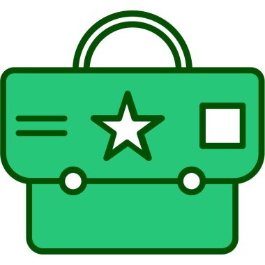 bavul ikonu vektör illüstrasyonu