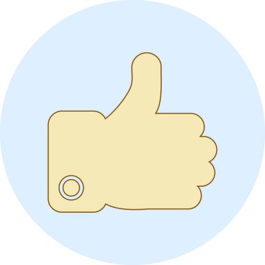 Başparmağını kaldır. Basit resimleme