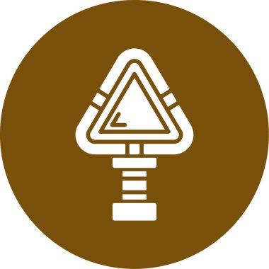 Benzersiz yol işareti vektör simgesi