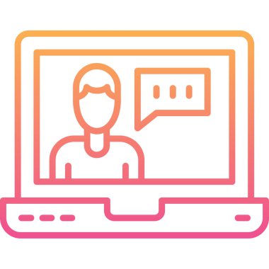 Sohbet ikonu vektörü. beyaz üzerinde izole çizgi sembolü