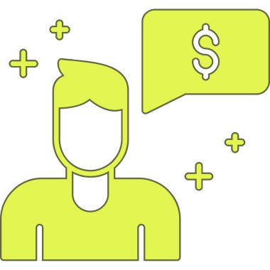 para ve finans simgesi, vektör illüstrasyonu