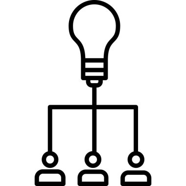 ampul simgesi, basit vektör illüstrasyonu