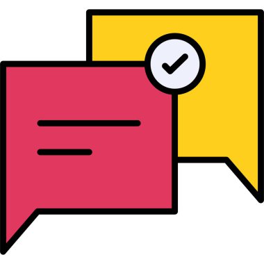 Sohbet iletisi simgesi. vektör çizim