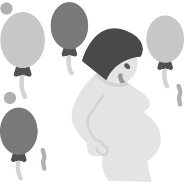 Siluet kadın hamile vektörü