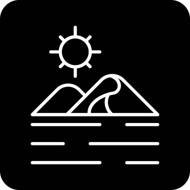 Çöl Ağı simgesi, vektör illüstrasyonu