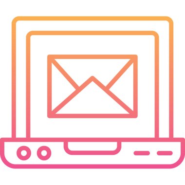 E-posta. Web simgesi basit illüstrasyon