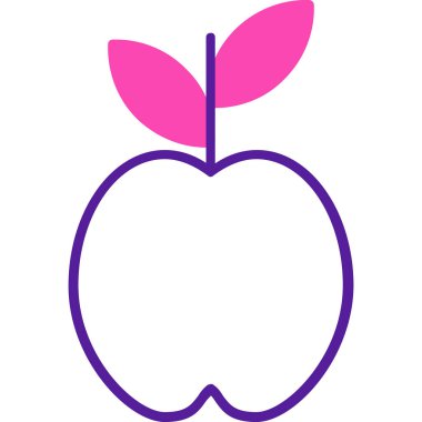 elma ikonu vektör illüstrasyonu