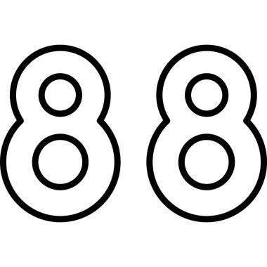 Sekiz numaralı simge. vektör illüstrasyonu