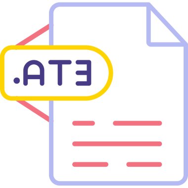 Belge modern simgesinin vektör illüstrasyonu