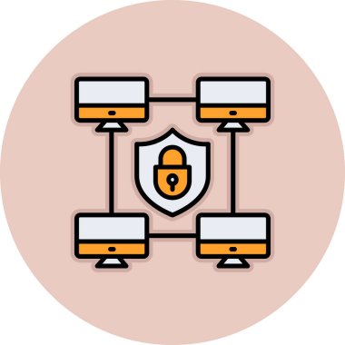 Kişisel ve ticari kullanım için güvenlik vektör simgesi modern basit vektör çizimi