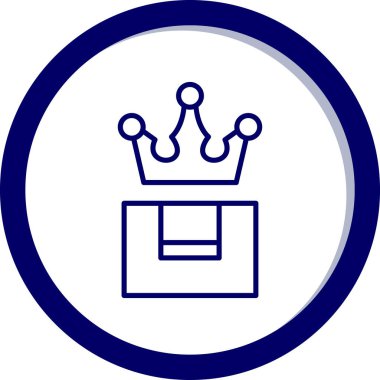 Taç. Web simgesi basit illüstrasyon