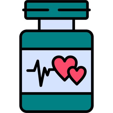 Kalp ikonu. Vektör illüstrasyonu