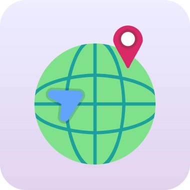 konum simgesi, vektör çizimi