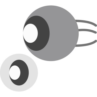 Siyah ve beyaz bir gözün vektör çizimi