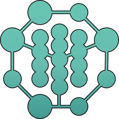 Bir DNA simgesinin vektör illüstrasyonu