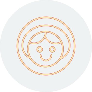 Mutlu yüz simgesi, çizgi vektörü