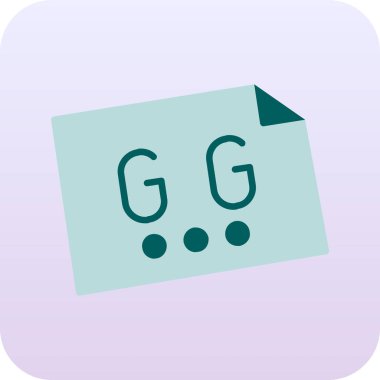 Bir g harfinin vektör illüstrasyonu