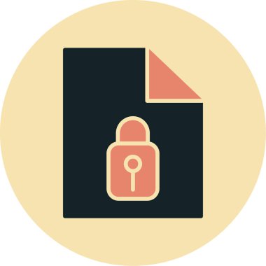 Kilit. Web simgesi basit illüstrasyon