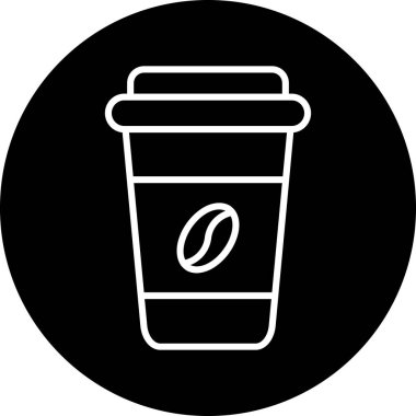 kahve simgesi, vektör illüstrasyonu