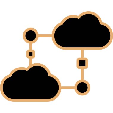 Bulut hesaplama teknolojisi vektör çizimi