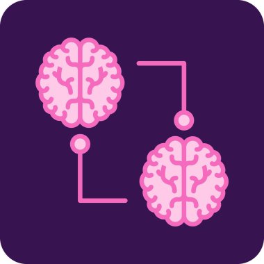 Beyin simgesi, vektör illüstrasyonu