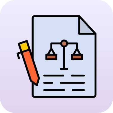 kanun simgesi vektör illüstrasyonu