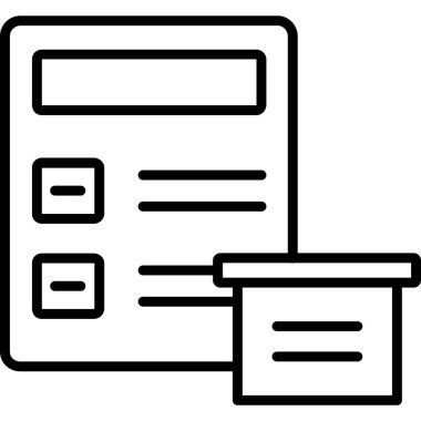 veri depolama vektör çizgisi simgesi