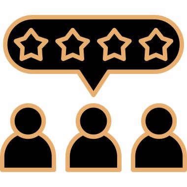 Grup geribildirim web simgesi, vektör illüstrasyonu