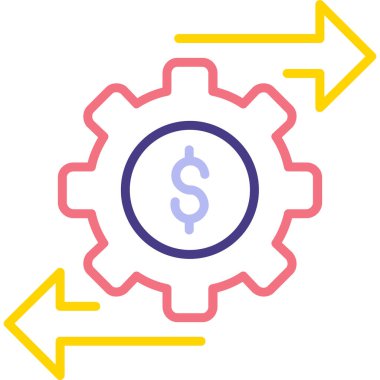 Para için. Web simgesi basit illüstrasyon
