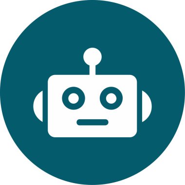 robot. Web simgesi basit illüstrasyon