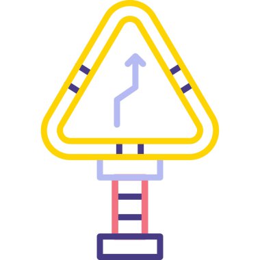 Yol işaretinin vektör illüstrasyonu