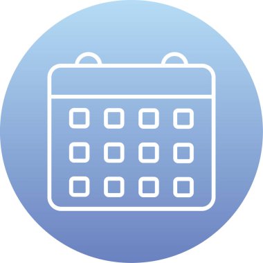 Takvim simgesi, vektör illüstrasyonu basit tasarım