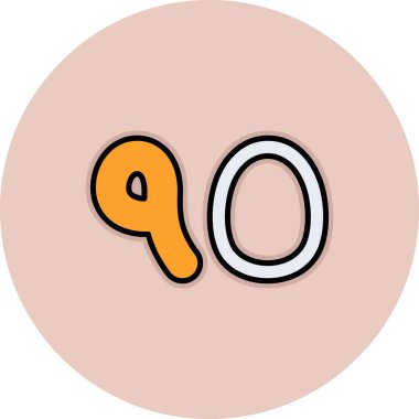 0 numaralı simge tasarım vektör çizimi beyaz arkaplanda izole edildi