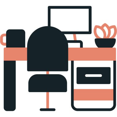 Masa simgesi, vektör illüstrasyonu