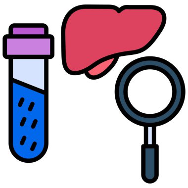 Kan testi. Basit illüstrasyon, vektör illüstrasyonu