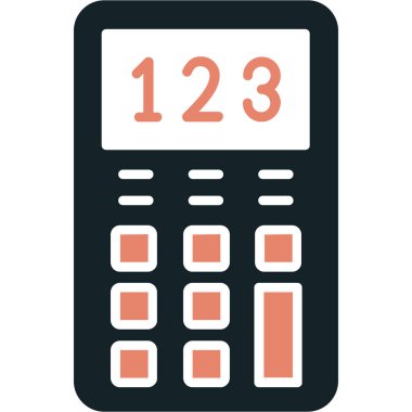 hesap makinesi düz vektör simgesi