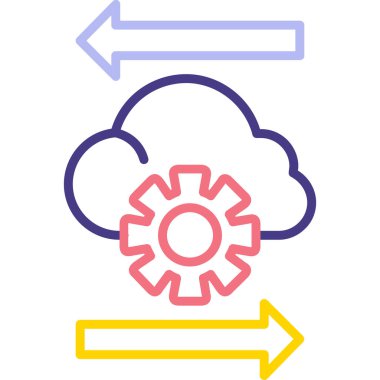 Bulut. Web simgesi basit illüstrasyon