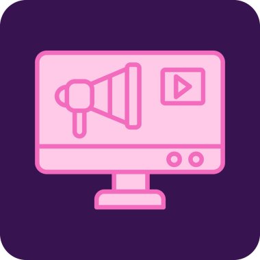 video. Web simgesi basit illüstrasyon