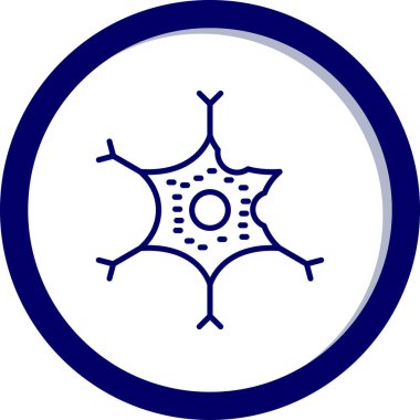 Bir virüs simgesinin vektör illüstrasyonu