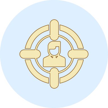 Hedef. Web simgesi basit illüstrasyon