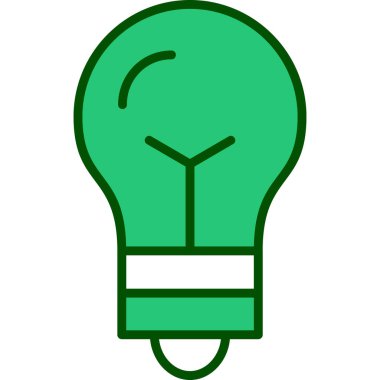 fikir ampul simgesi, vektör illüstrasyonu